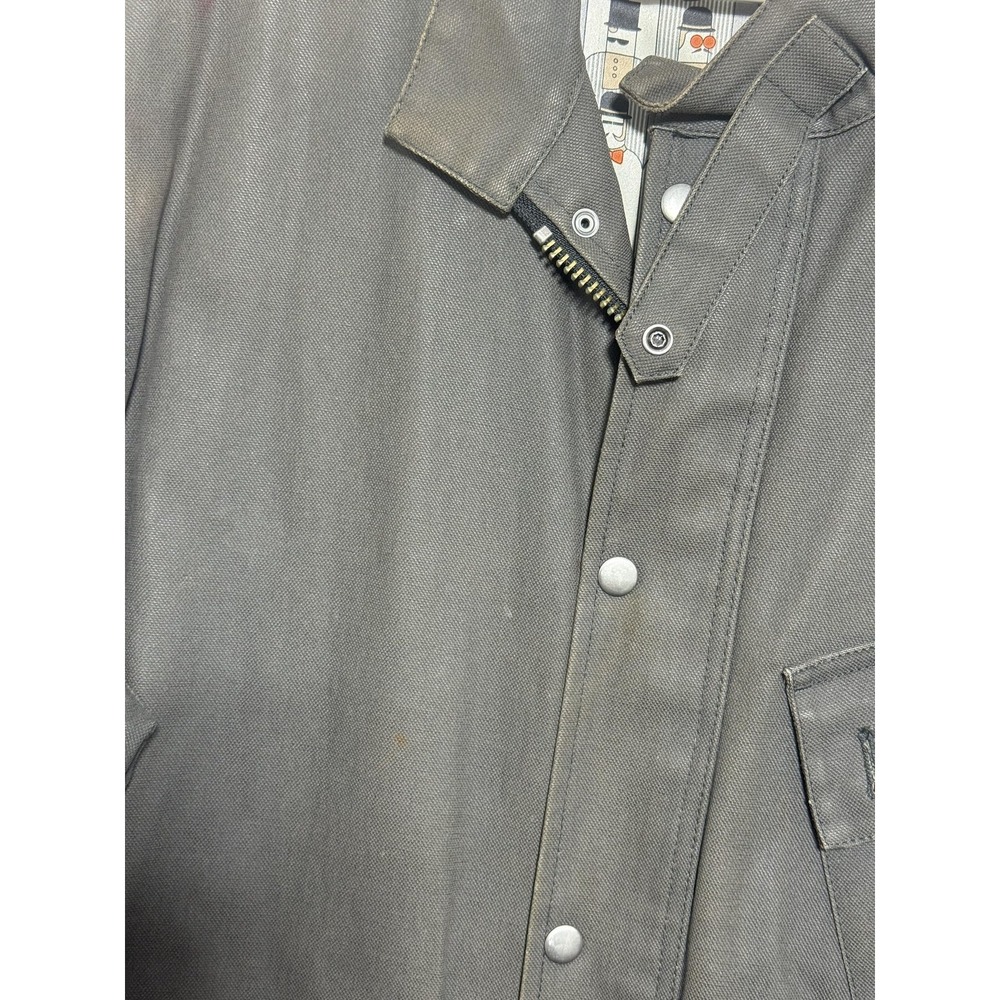 Original Penguin by Munsingwear Jacket Mens XL Gray Field Utility Zip Snap Lined - Picture 10 of 15